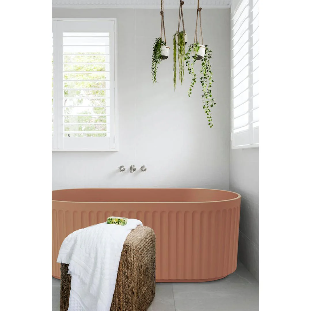 Linsol Georg 1500mm Freestanding Bath - Outback Orange - Image 2
