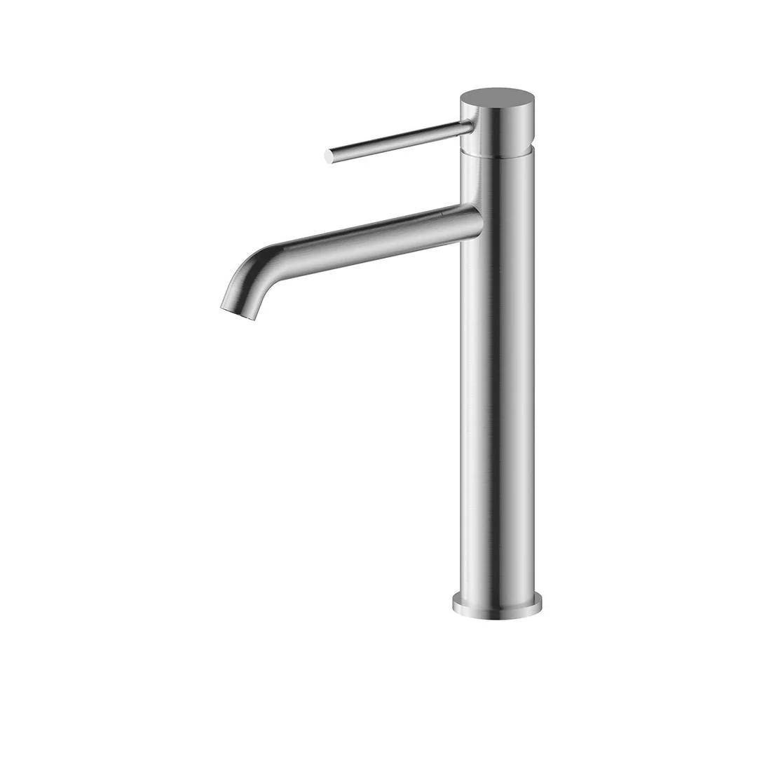 Linsol Gigi S2 Tall Basin Mixer - Brushed Nickel