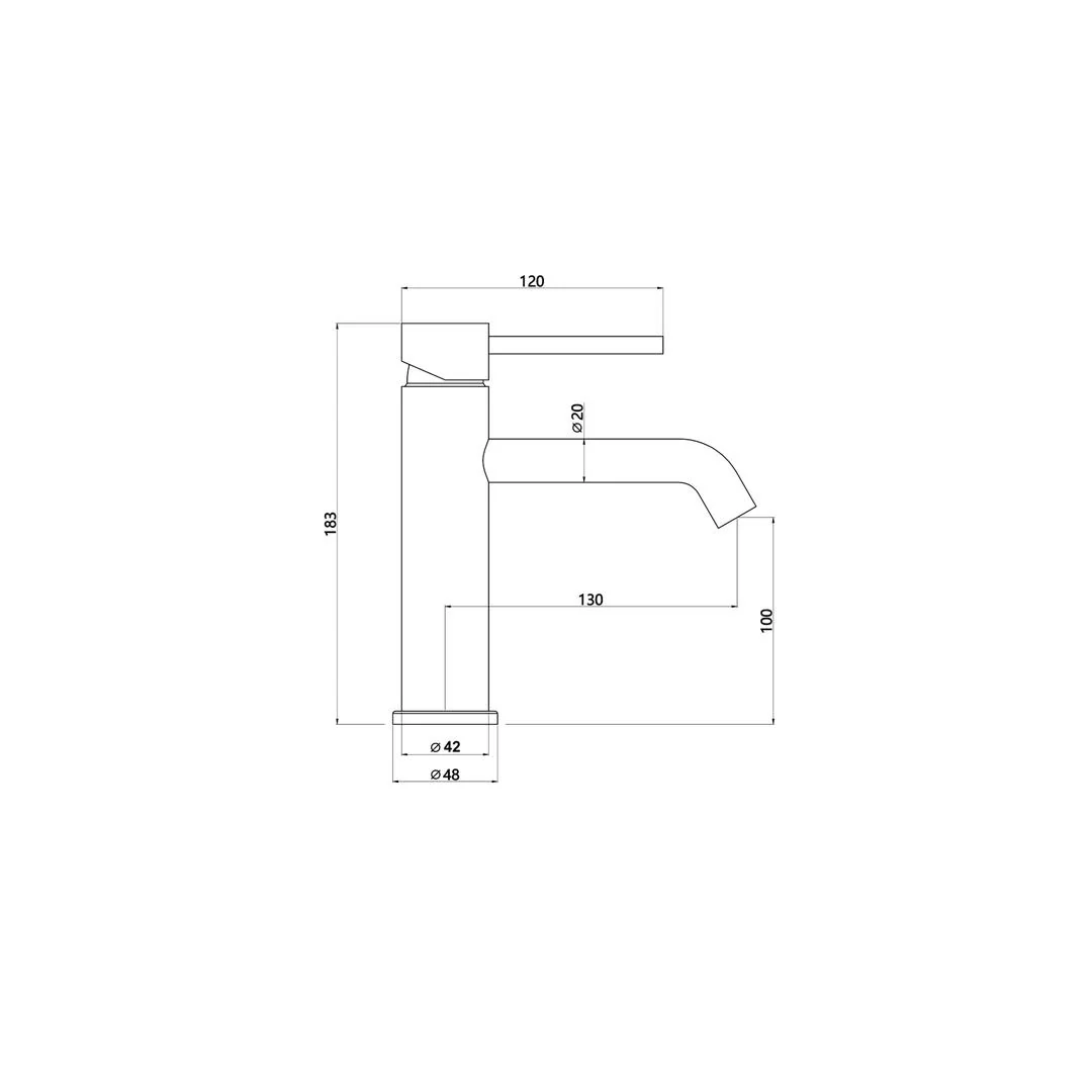 Linsol Gigi S3 Basin Mixer - Matte Black - Image 2