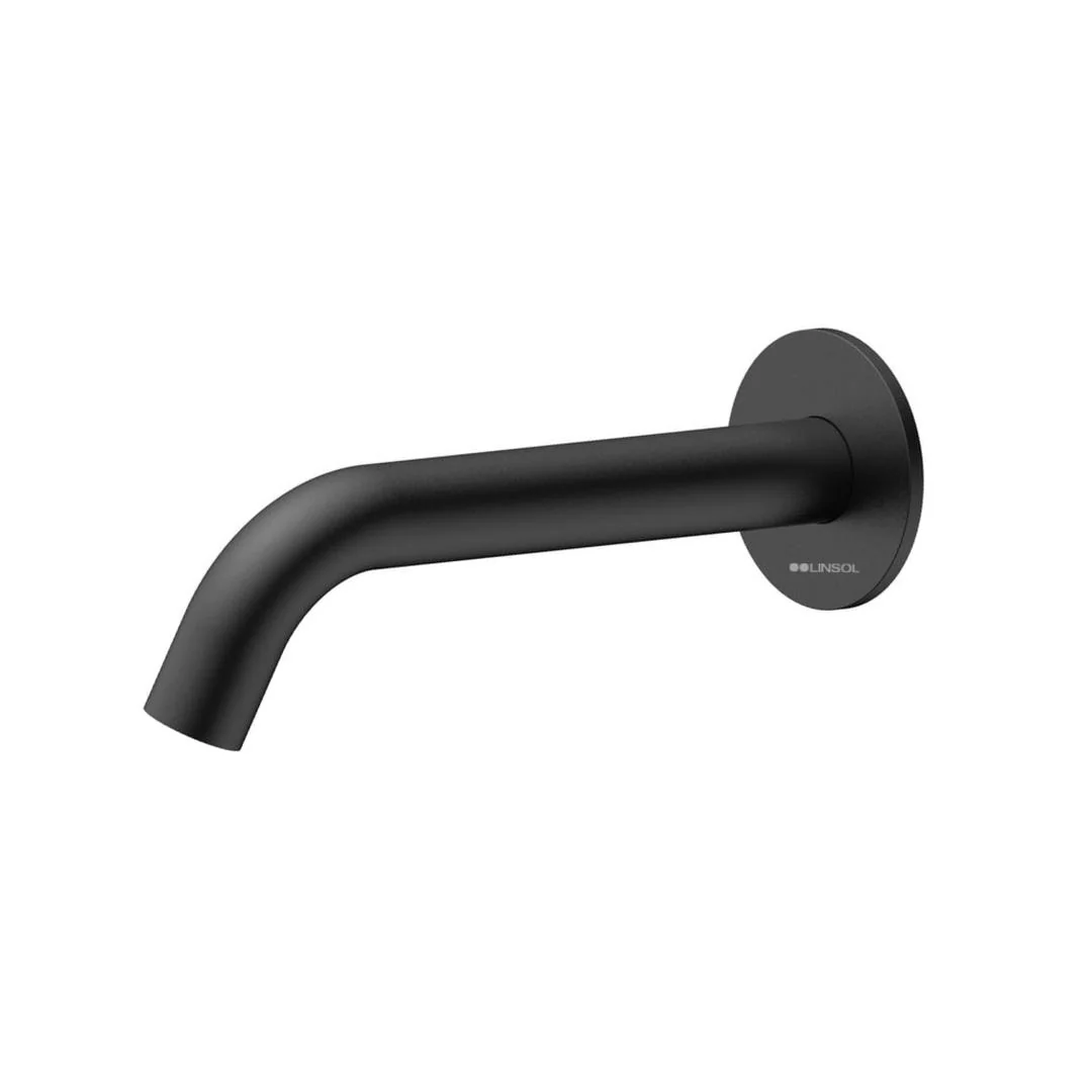 Linsol Gigi S3 Wall Mount Basin or Bath Spout - Matte Black