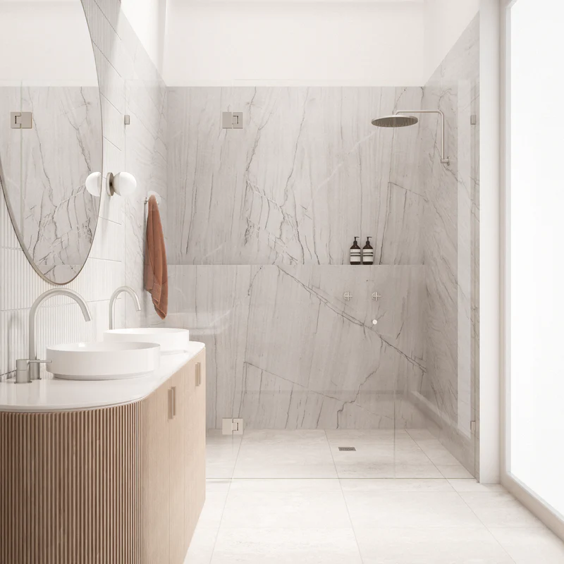 Meir Glass to Glass Shower Door Hinge - PVD Brushed Nickel - Image 3
