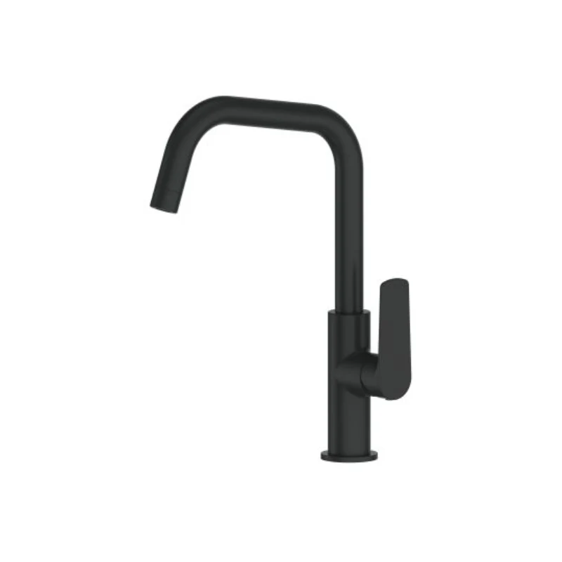 Greens Novi Gooseneck Sink Mixer w/Smart Aerator - Black Matte