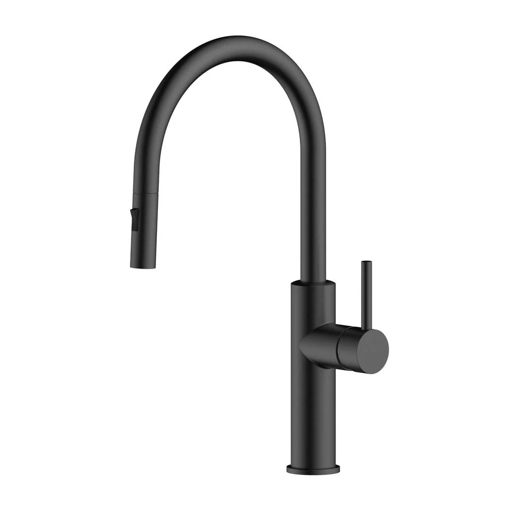 Linsol Halo Pull Out Sink Mixer - Matte Black