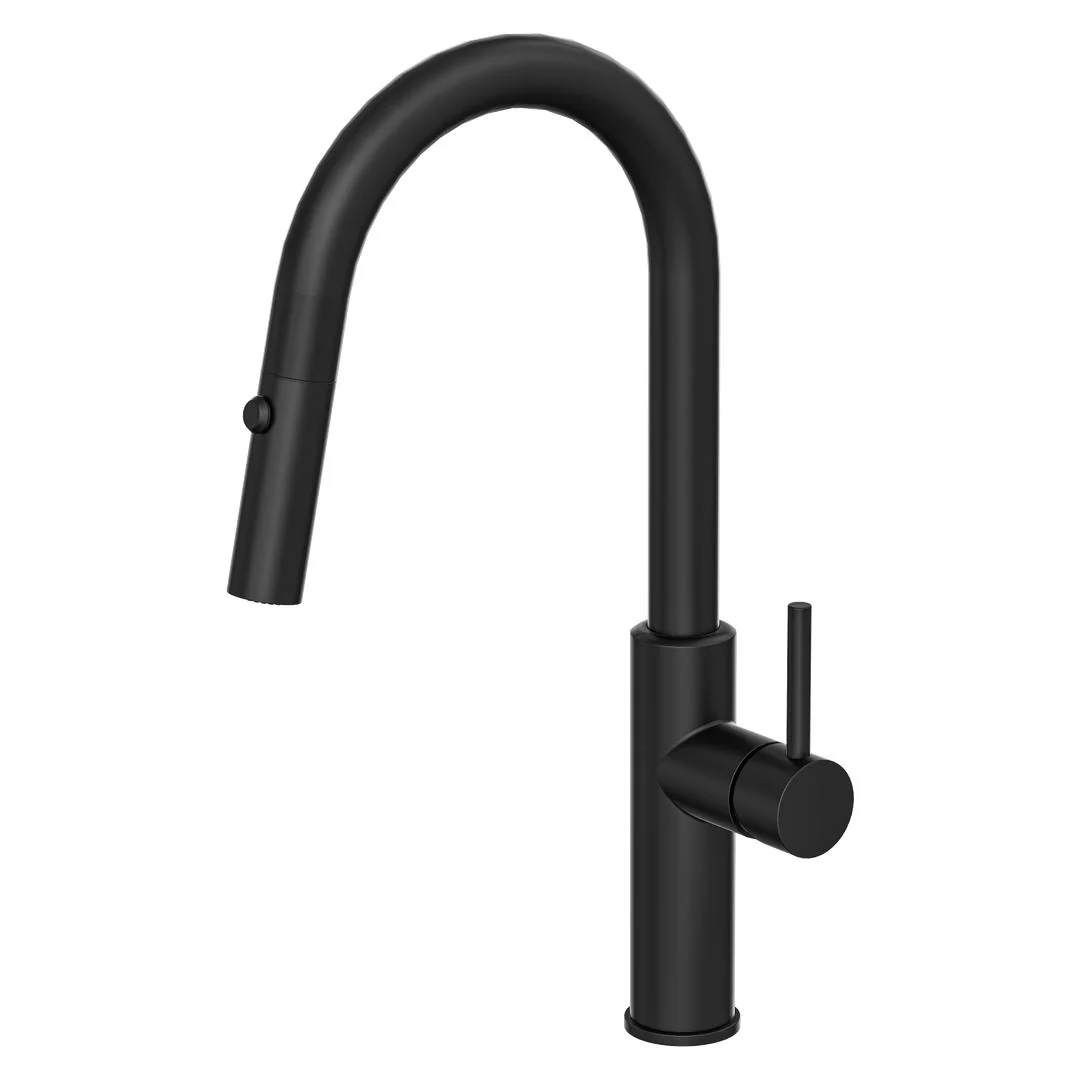 Linsol Halo S2 Pull Out Sink Mixer - Matte Black