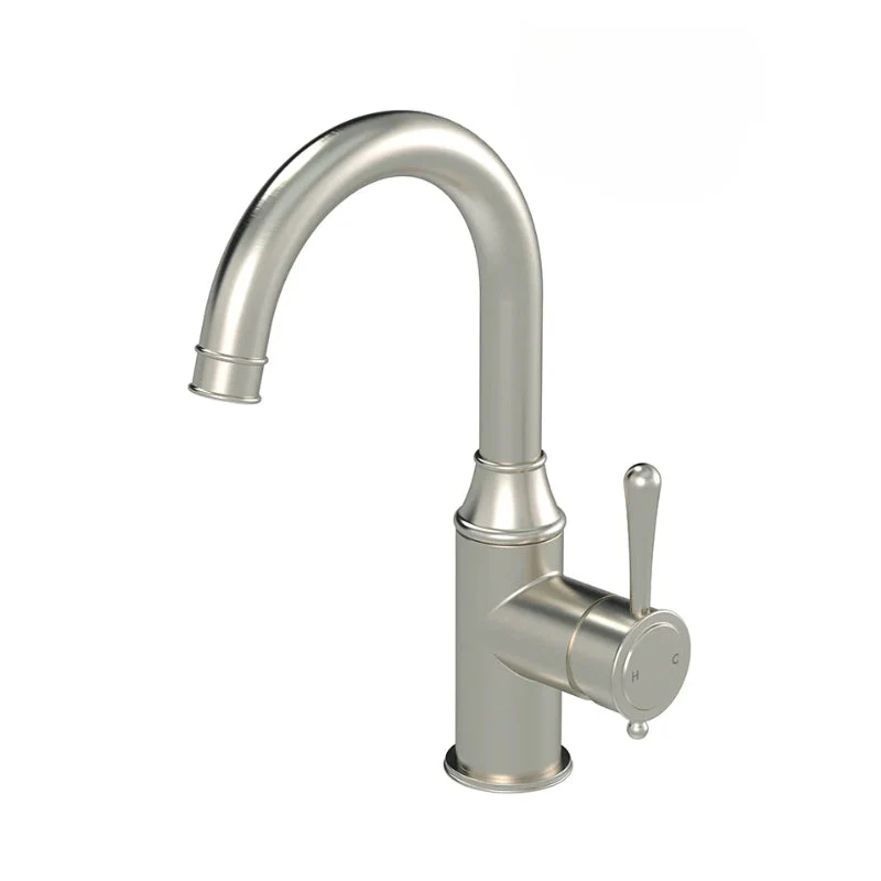 Meir Harrington Tall Basin Mixer Tap - Brushed Nickel