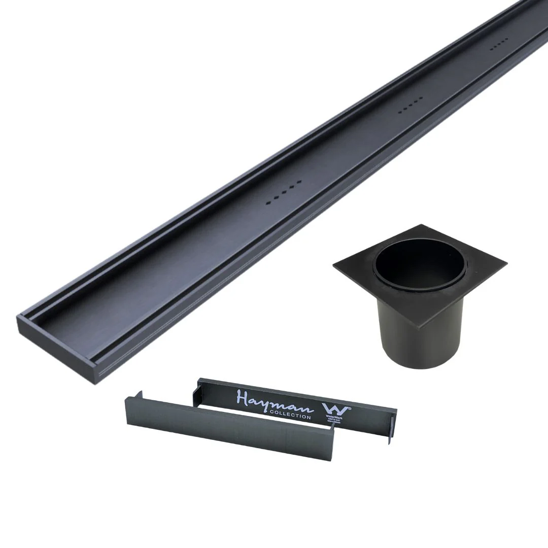 Hayman Aluminium 21mm Tile Insert Shower Grate Drain Kit- Gun Metal Grey - Image 2