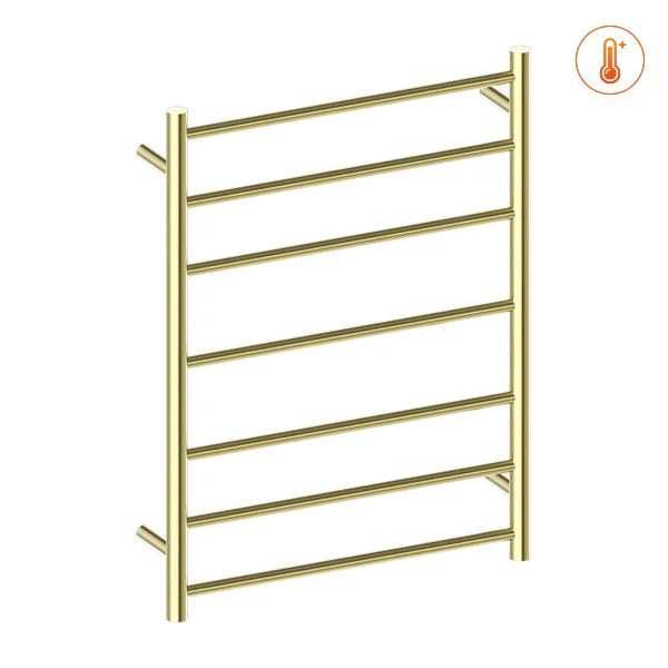 Nero Heated Towel Ladder - Brushed Gold