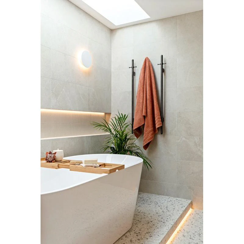 Meir Heated Vertical Towel Rail - Shadow Gun Metal - Image 4