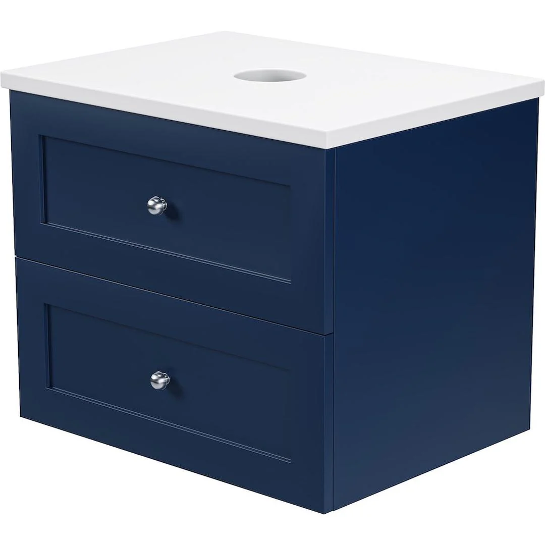 Linsol Heritage Shaker Wall Hung Vanity - French Navy - Image 2