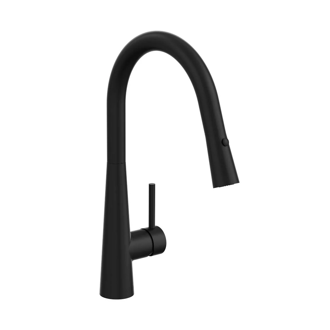 Linsol Kashi Pull Out Sink Mixer - Matte Black - Image 2
