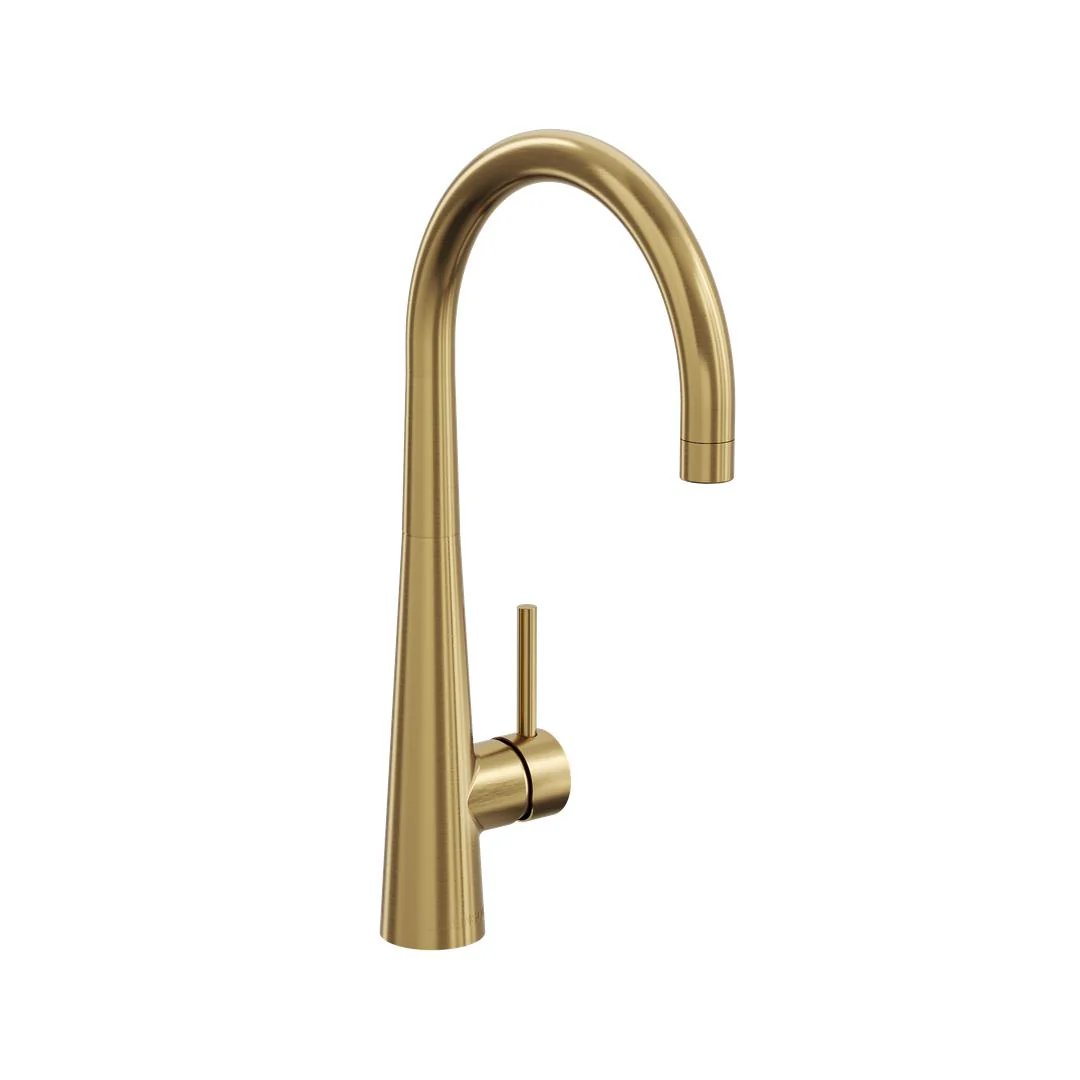 Linsol Kashi Sink Mixer - Brushed Brass - Image 2