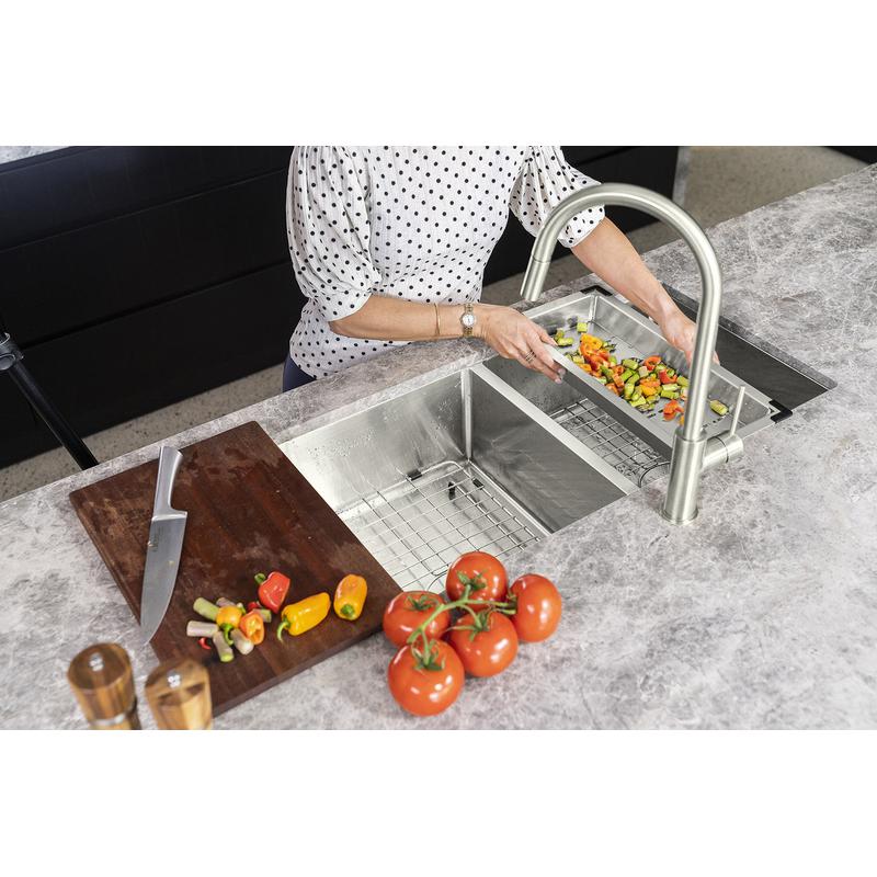 Meir Lavello Kitchen Sink Colander - PVD Brushed Nickel - Image 4