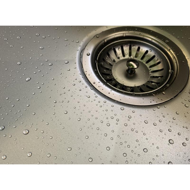Meir Kitchen Sink - Double Bowl 860 x 440 - PVD Brushed Nickel - Image 5
