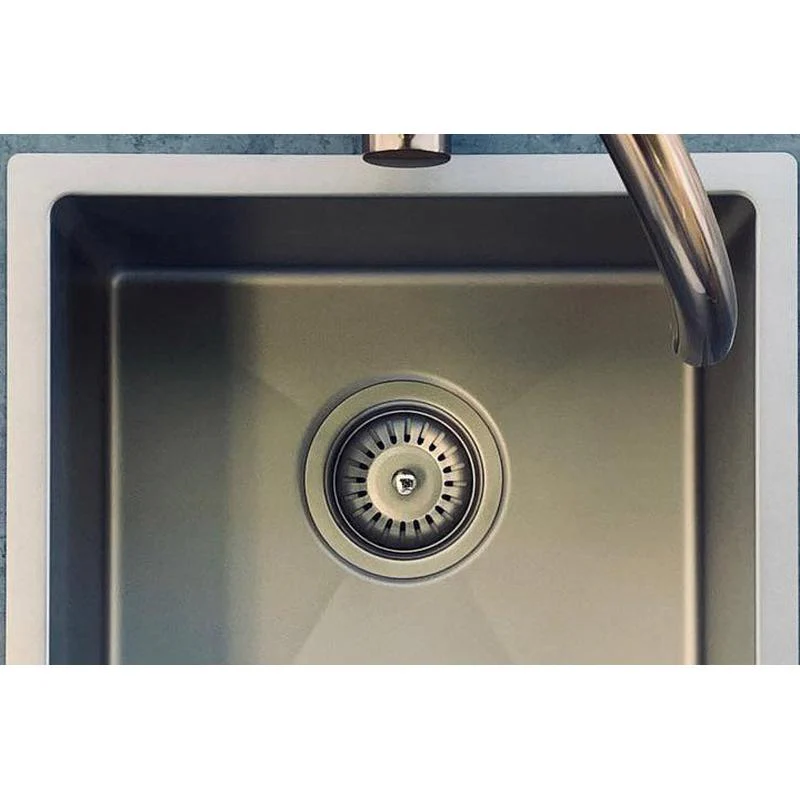 Meir Lavello Kitchen Sink Single Bowl 380 x 440 - PVD Brushed Nickel - Image 4