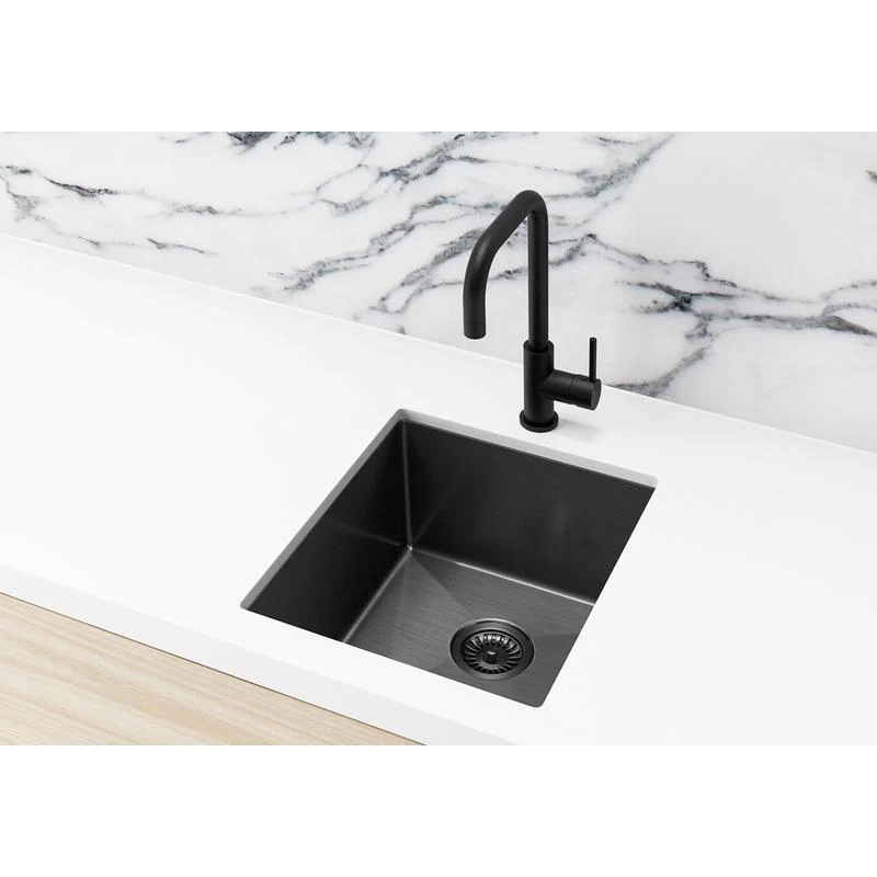 Meir Lavello Kitchen Sink Single Bowl 380 x 440 - PVD Gun Metal Black