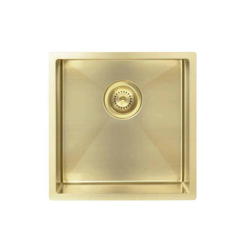 Meir Lavello Kitchen Sink Single Bowl 450 x 450 - PVD Brushed Bronze Gold - Image 7