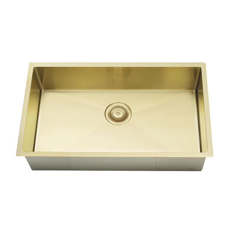 Meir Lavello Kitchen Sink Single Bowl 760 x 440 - PVD Brushed Bronze Gold - Image 3