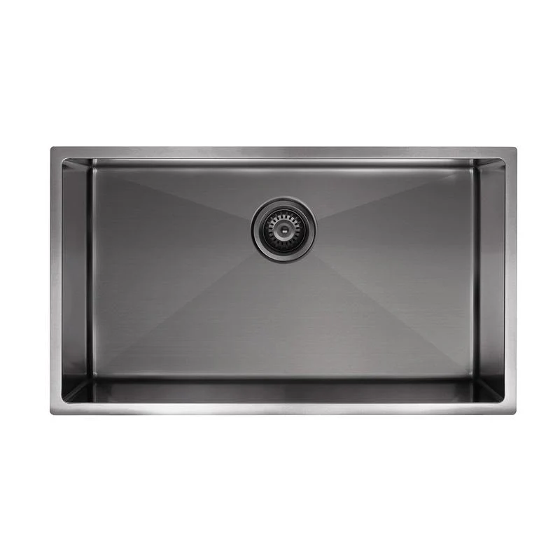 Meir Lavello Kitchen Sink Single Bowl 760 x 440 - PVD Gun Metal Black - Image 2