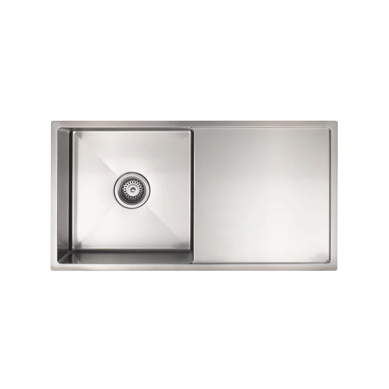 Meir Lavello Kitchen Sink Single Bowl & Drainboard 840 x 440 - PVD Brushed Nickel - Image 2