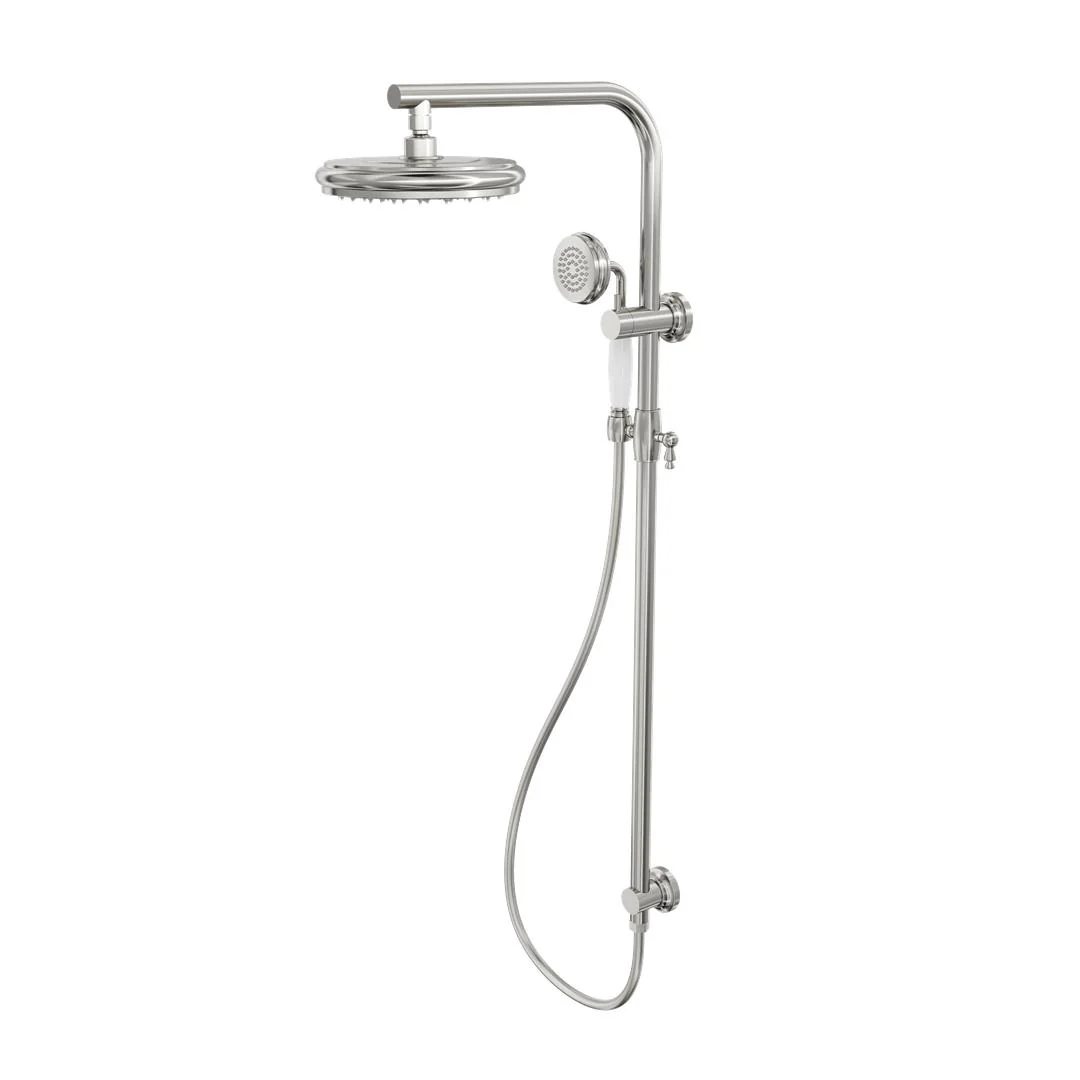 Linsol Klassique Shower Combination with 210mm Head - Brushed Nickel