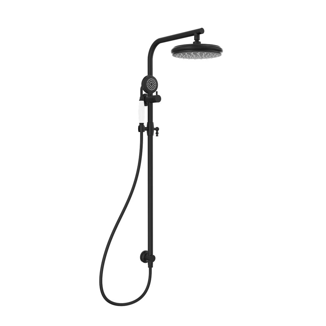 Linsol Klassique Shower Combination with 210mm Head - Matte Black - Image 2