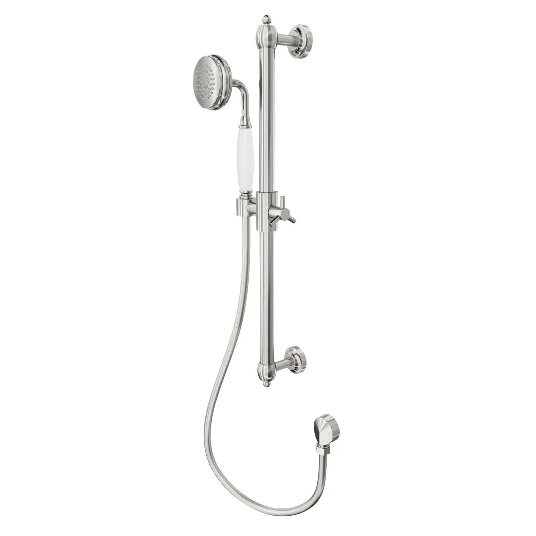 Linsol Klassique Sliding Shower Rail - Brushed Nickel