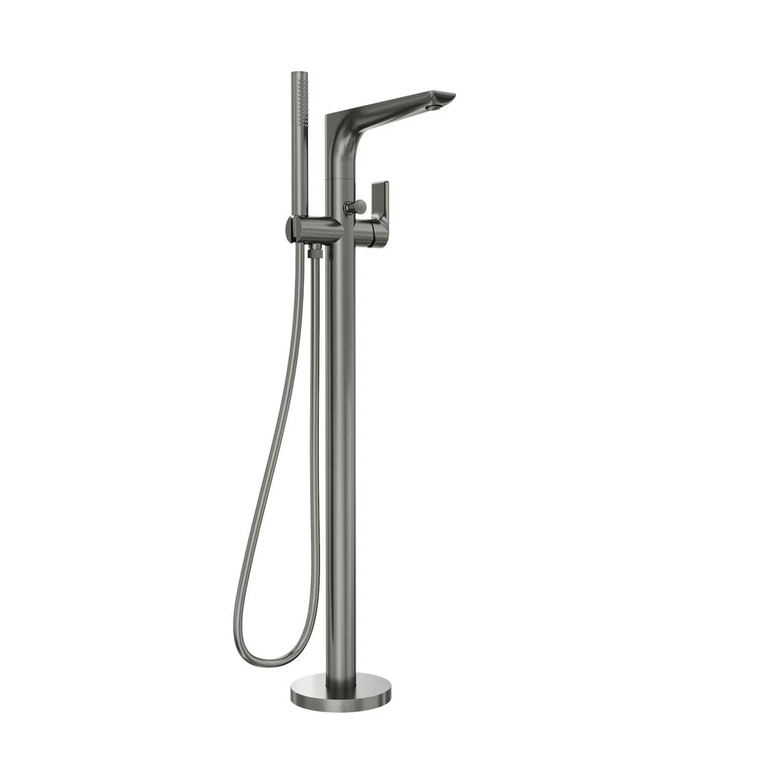 Linsol Kyah Freestanding Bath Filler with Hand Shower - Gunmetal - Image 2