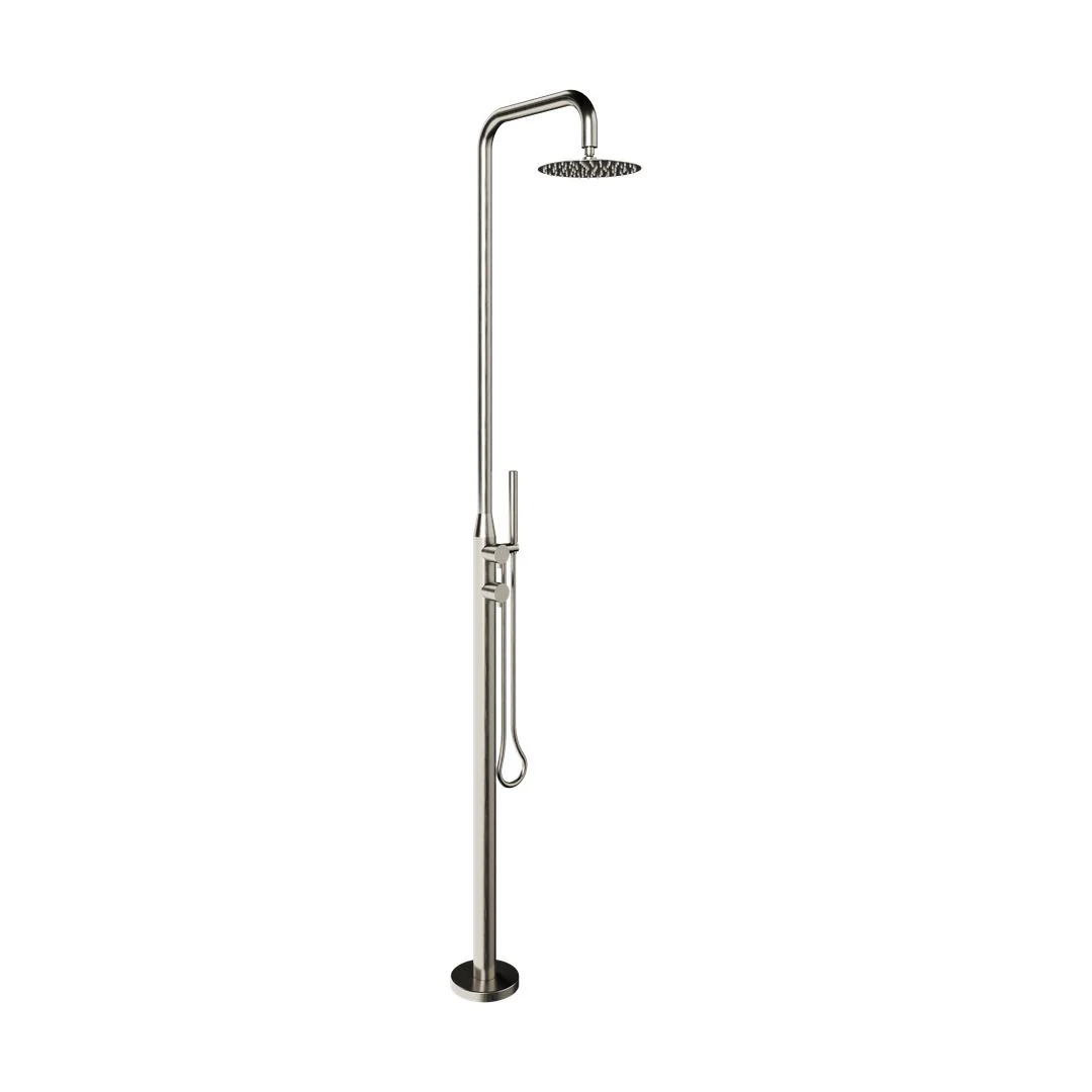 Linsol Lamezia Marine Grade Outdoor Shower - Brushed Nickel