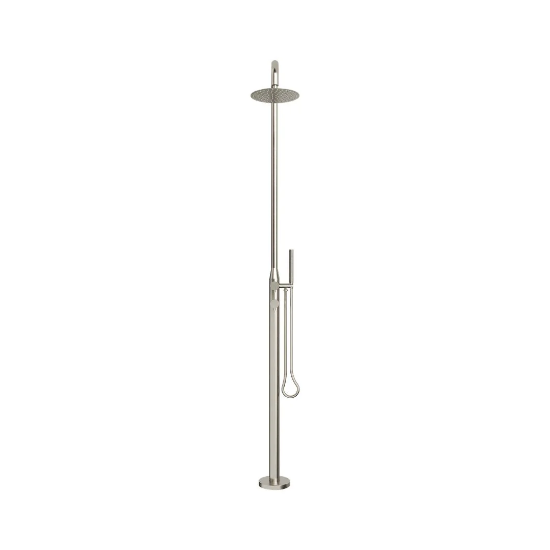 Linsol Lamezia Marine Grade Outdoor Shower - Brushed Nickel - Image 2