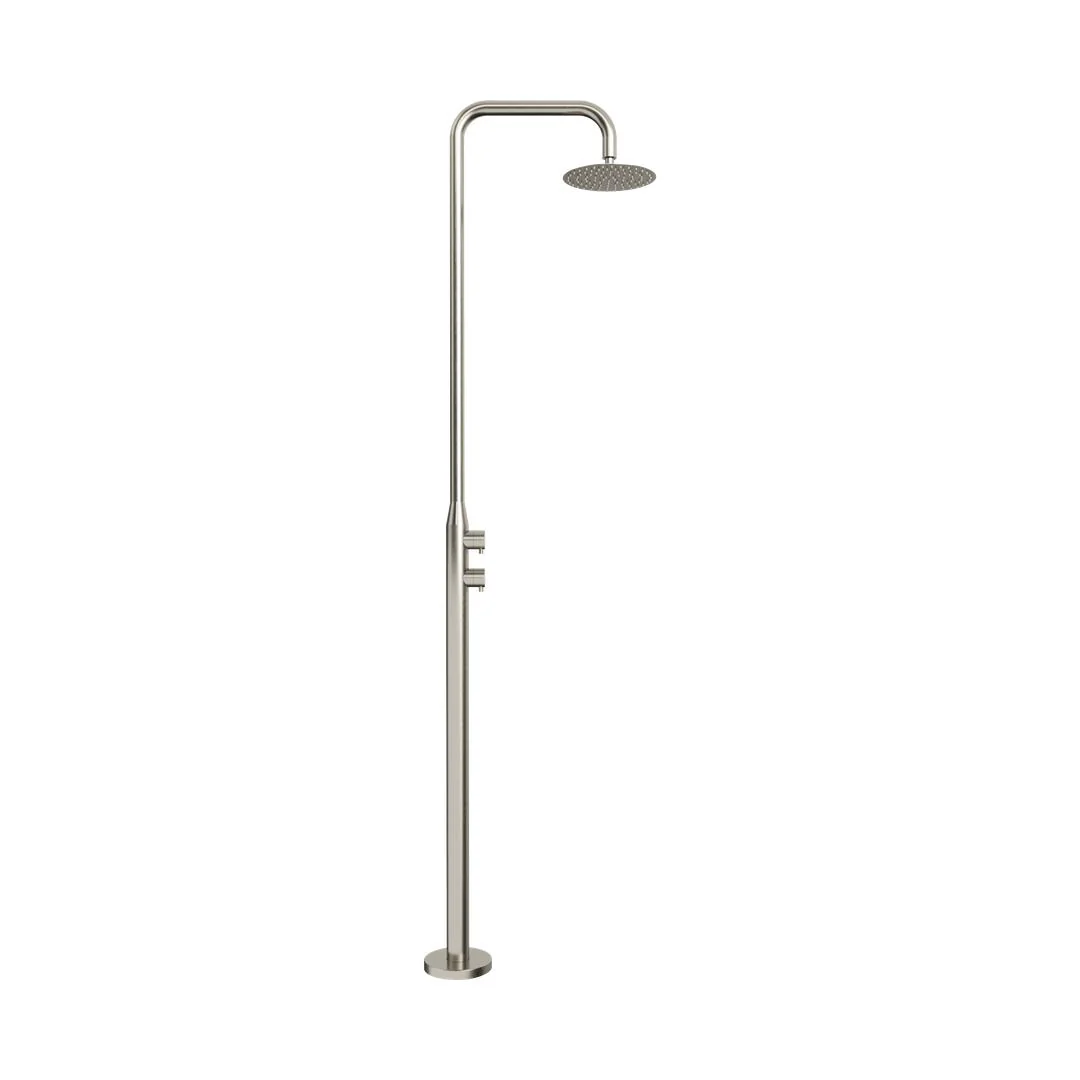Linsol Lamezia Marine Grade Outdoor Shower - Brushed Nickel - Image 3