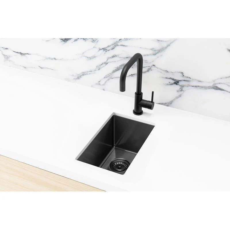 Meir Lavello Bar Kitchen Sink Single Bowl 382 x 272 - PVD Brushed Gun Metal