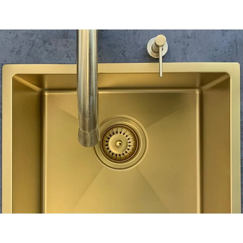 Meir Lavello Kitchen Sink Single Bowl 380 x 440 - PVD Brushed Bronze Gold - Image 4