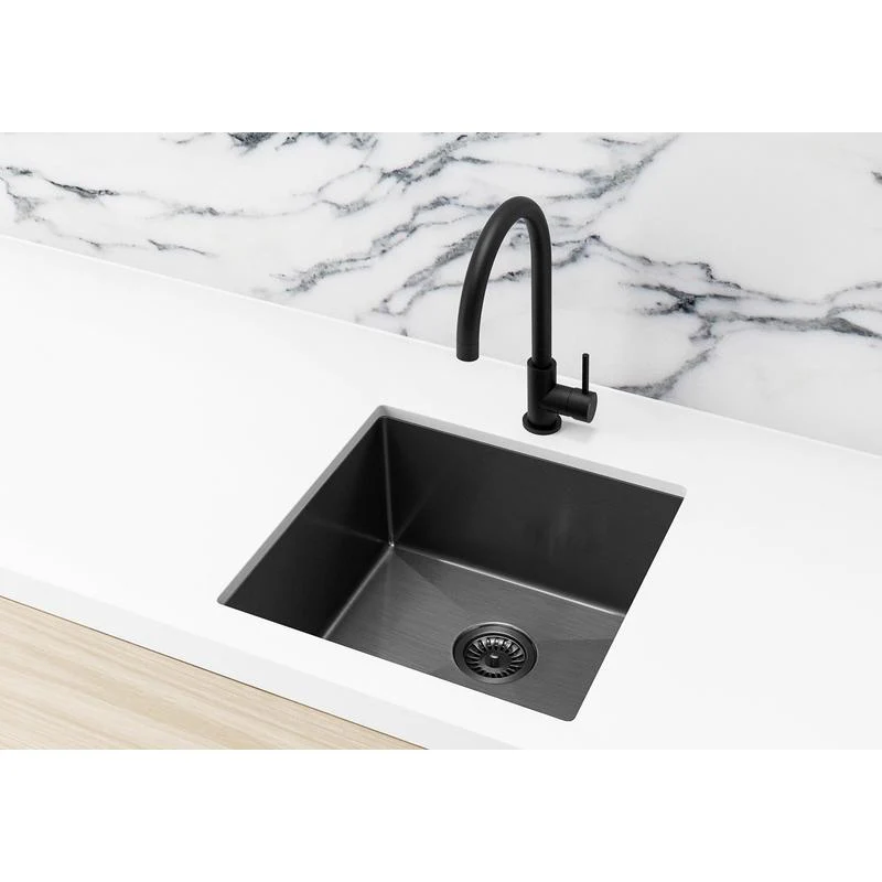 Meir Lavello Kitchen Sink Single Bowl 450 x 450 - PVD Gun Metal Black - Image 2