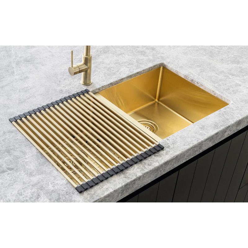 Meir Lavello Stainless Steel rolling mat protector - Brushed Bronze Gold - Image 6