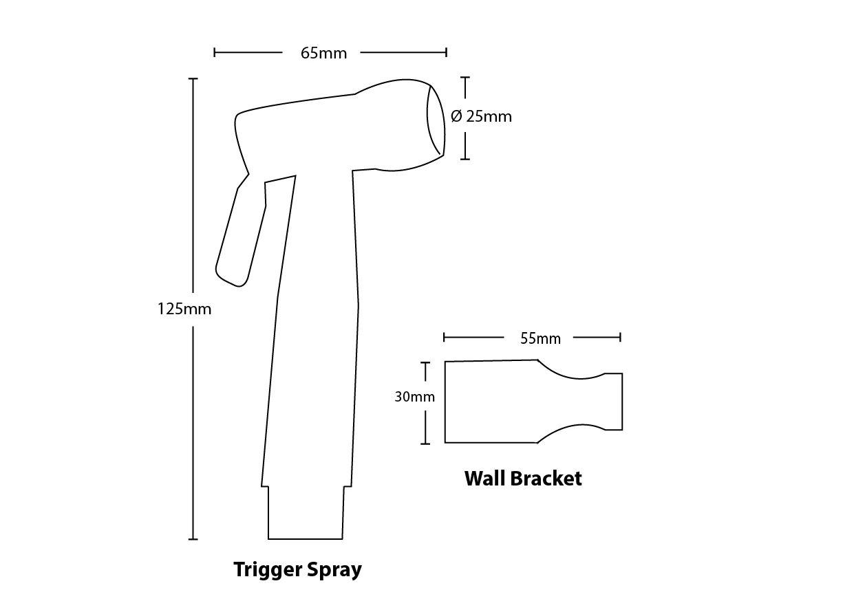 Linkware Bidet Trigger Spray - Chrome - Image 3