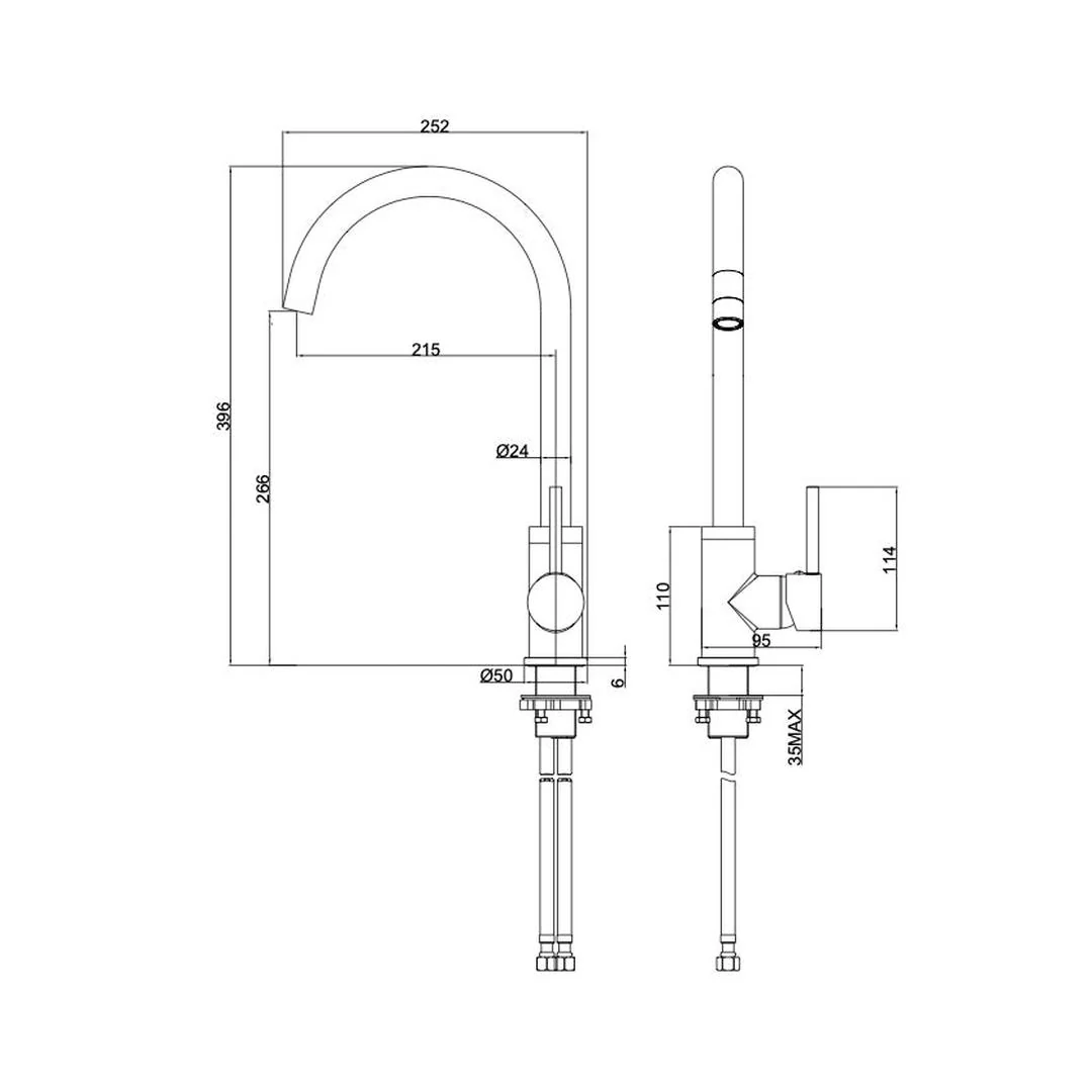 Linsol Louis S2 Sink Mixer Eco - Chrome - Image 3
