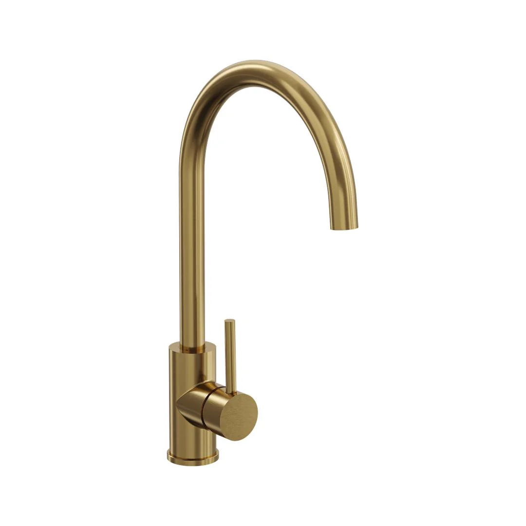 Linsol Louis Sink Mixer - Brushed Brass - Image 3
