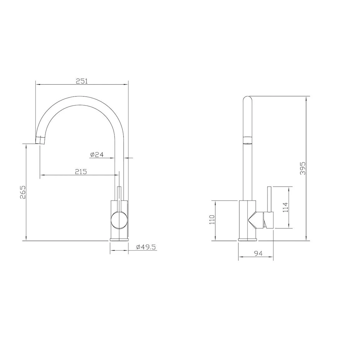Linsol Louis Sink Mixer -  Gunmetal - Image 4