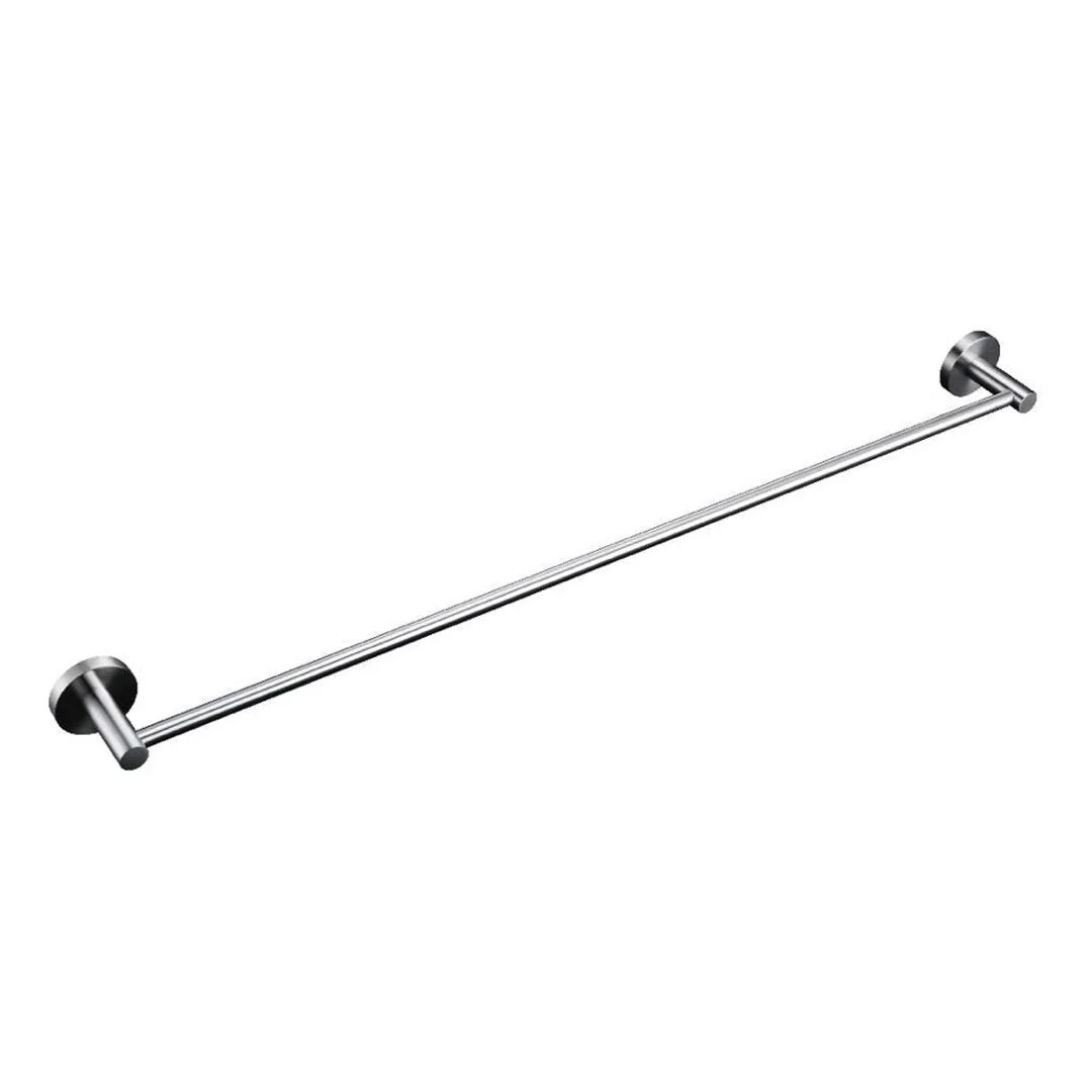 Linsol Lux S2 800mm Single Towel Rail - Brushed Nickel