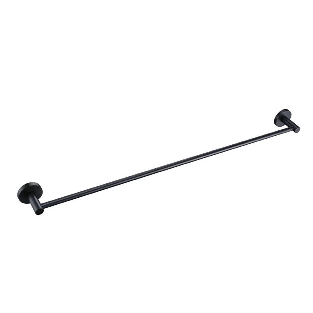Linsol Lux S2 800mm Single Towel Rail - Matte Black