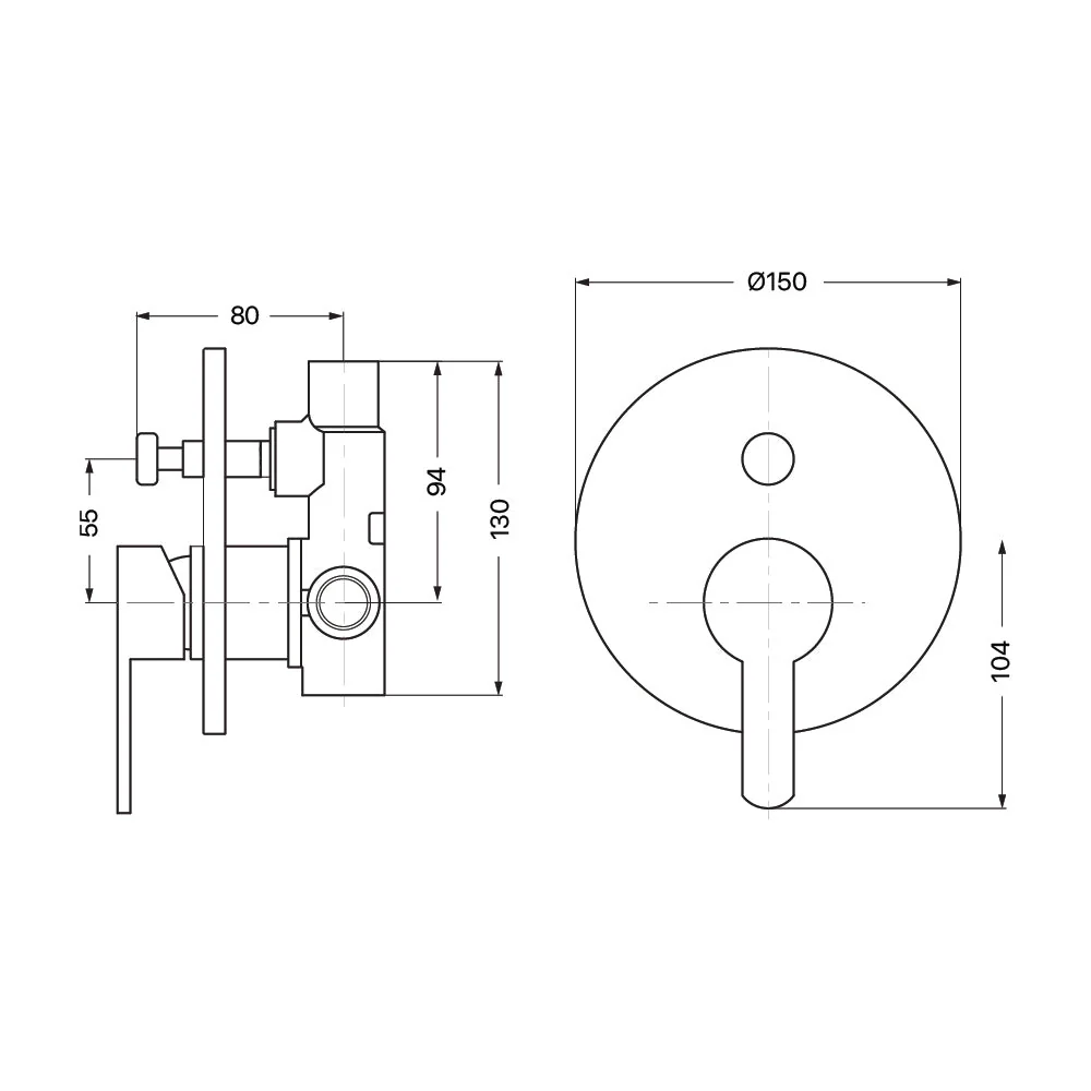 Mixx Magnolia Shower Diverter Mixer - Chrome - Image 2