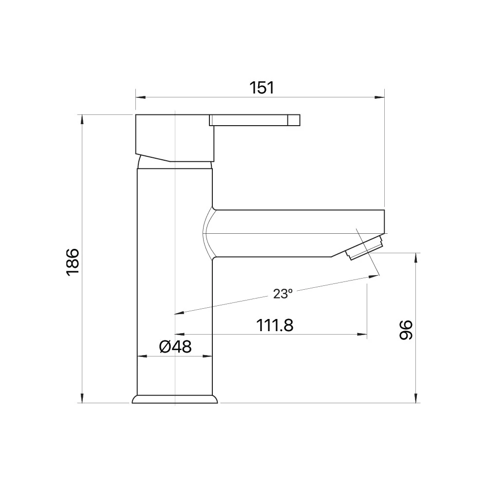 Mixx Magnolia Upright Basin Mixer - Chrome - Image 2