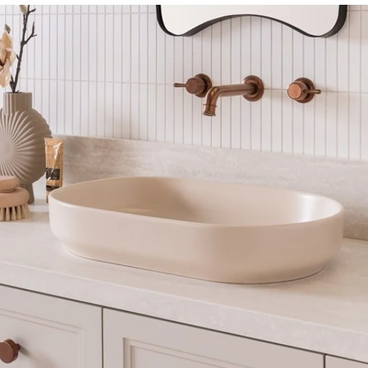 ADP Marilyn 550mm Above Counter Basin - Matte Ivory - Image 2
