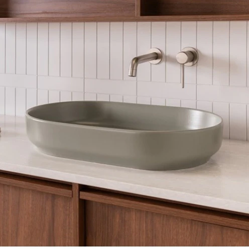 ADP Marilyn 550mm Above Counter Basin - Matte Olive - Image 2