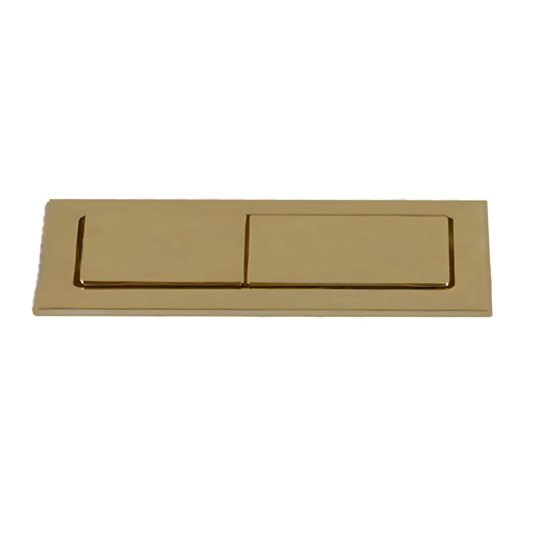 Linsol Marq Back to Wall Toilet Button & Hinge Cover Set - Brushed Brass