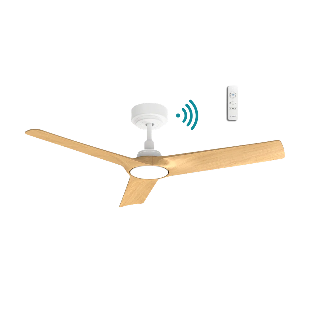 Martec Cordoba DC 52″ Smart Ceiling Fan With WIFI Remote Control - Matt White/Oak