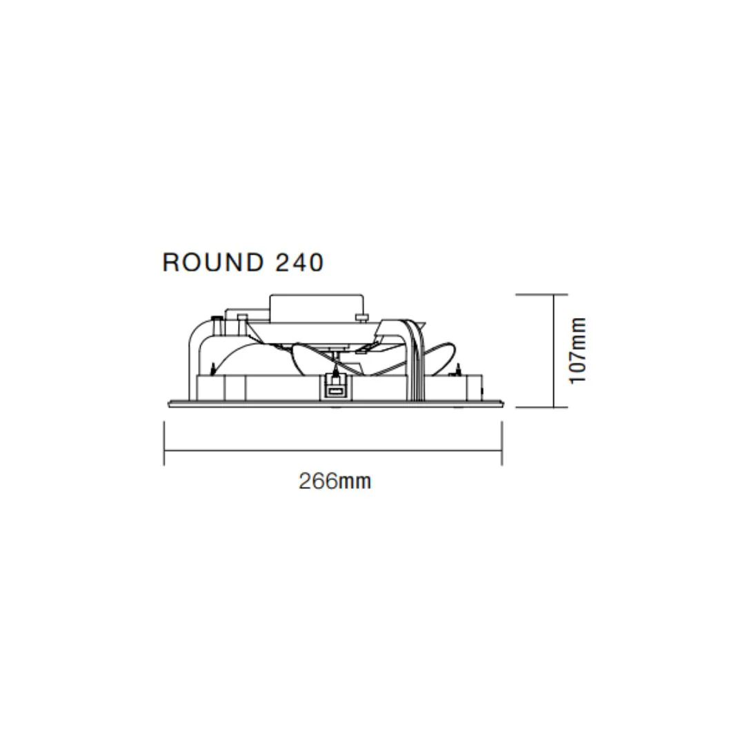 Martec Core 240mm Exhaust Fan - White - Image 2
