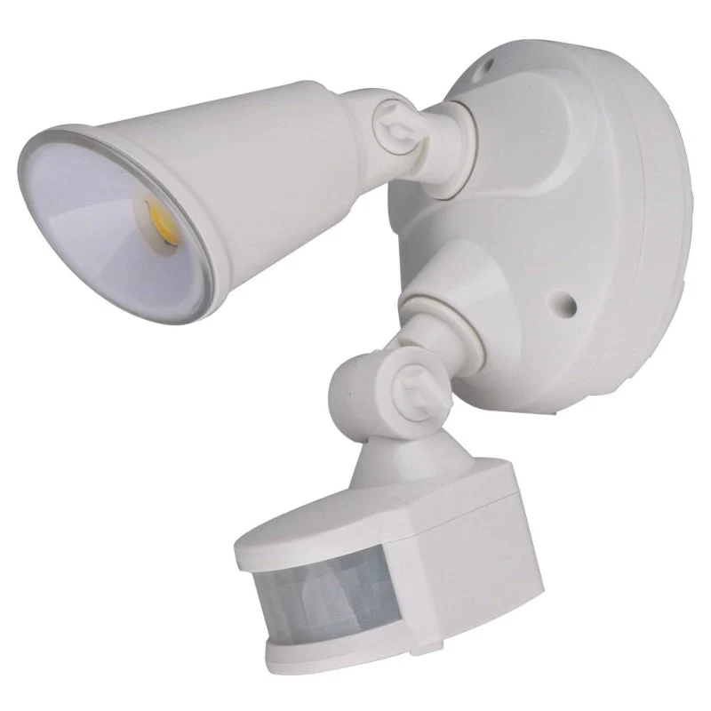 Martec Defender 10W Tricolour LED Single Security Light - White