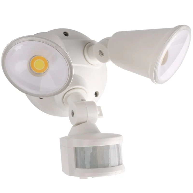 Martec Defender 20W Tricolour LED Double Security Light - White