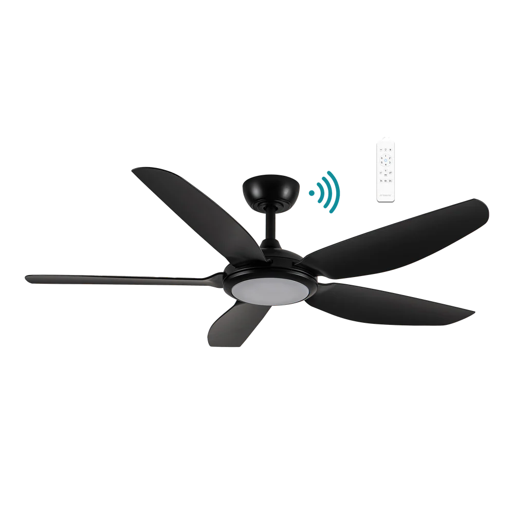 Martec Esprit DC 52″ Smart Ceiling Fan With WIFI Remote Control + LED light - Matt Black
